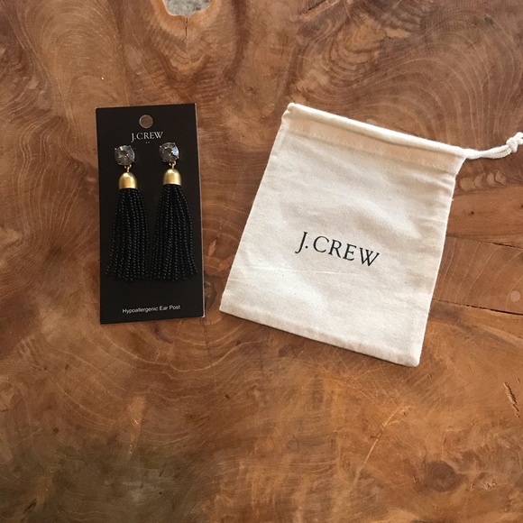 J CREW BEAUTIFUL BEADED  EARRINGS W/CUBIC ZIRCONIA - Picture 2 of 3